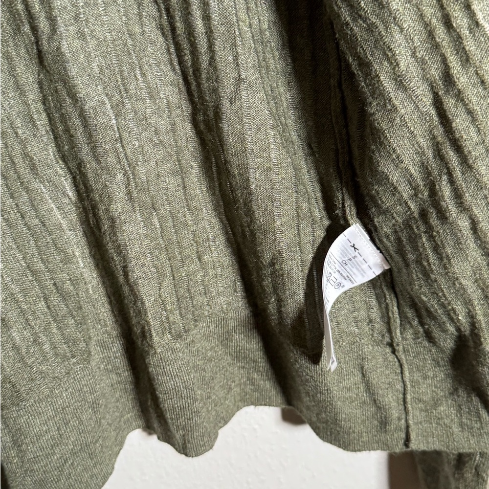 Old Navy Olive Ribbed Open-Front Cardigan - Picture 7 of 8